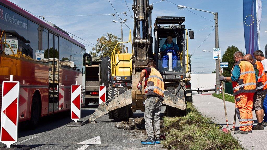Bauarbeiten an der B155