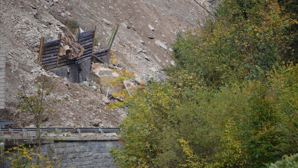 Felssturz auf der B99: Lokalaugenschein im Oktober