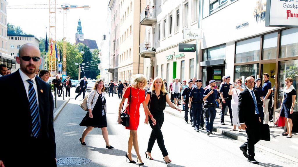 Macrons in der Innenstadt