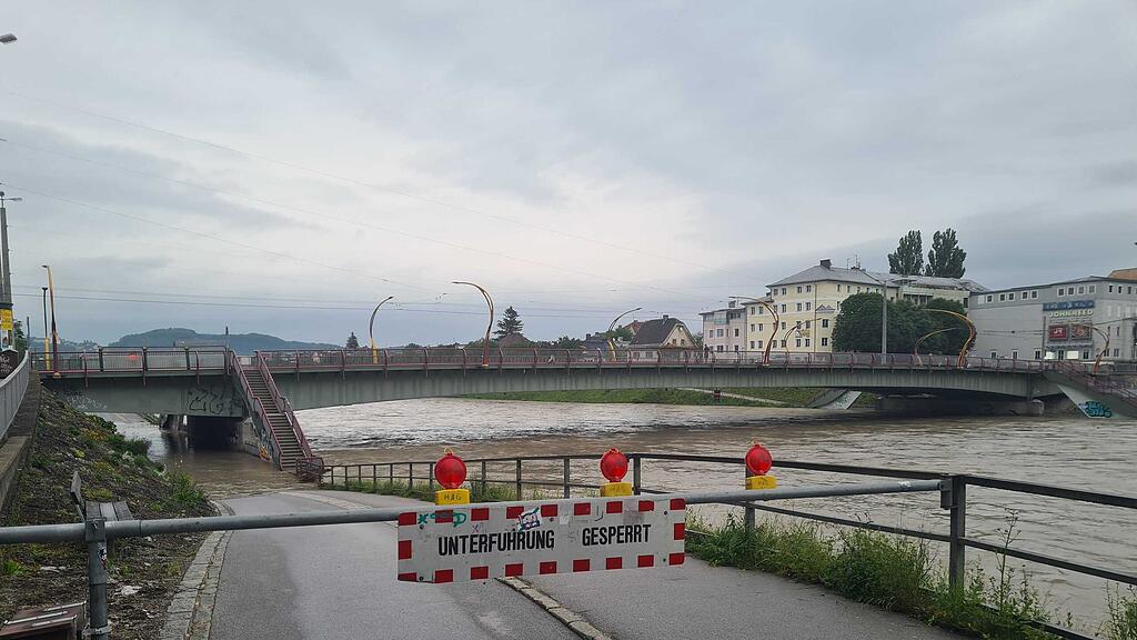 Hochwasser-Sperre Salzach