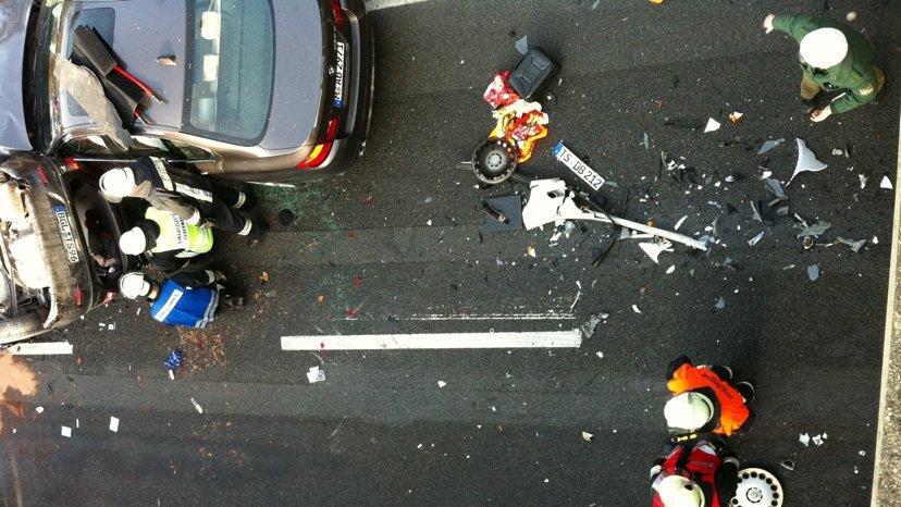 Bilder der Unfallstelle in Freilassing