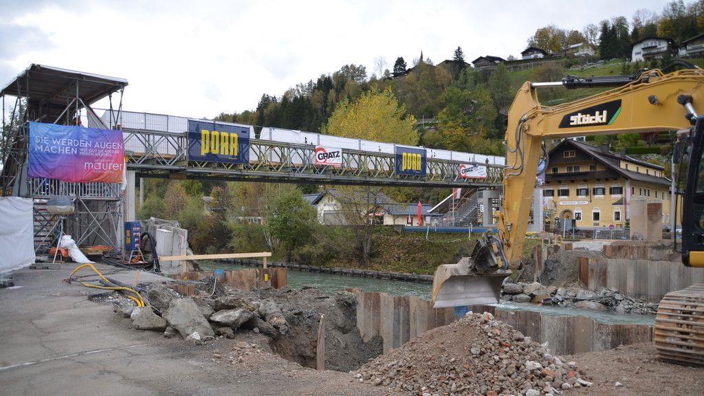 Neue Hubbr\u00fccke f\u00fcr Mittersill: Lokalaugenschein im Oktober