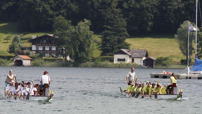 Drachenboot-Action am Mattsee