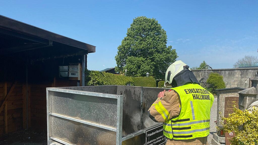 Feuer Müllcontainer Hallwang
