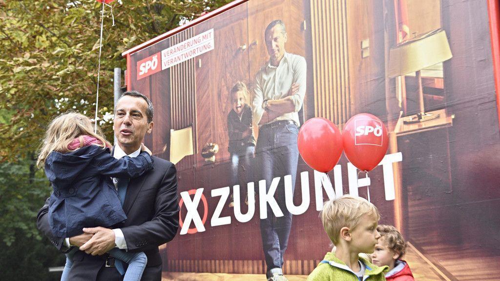 Neue SPÖ-Plakatserie zeigt Kern mit Kindern