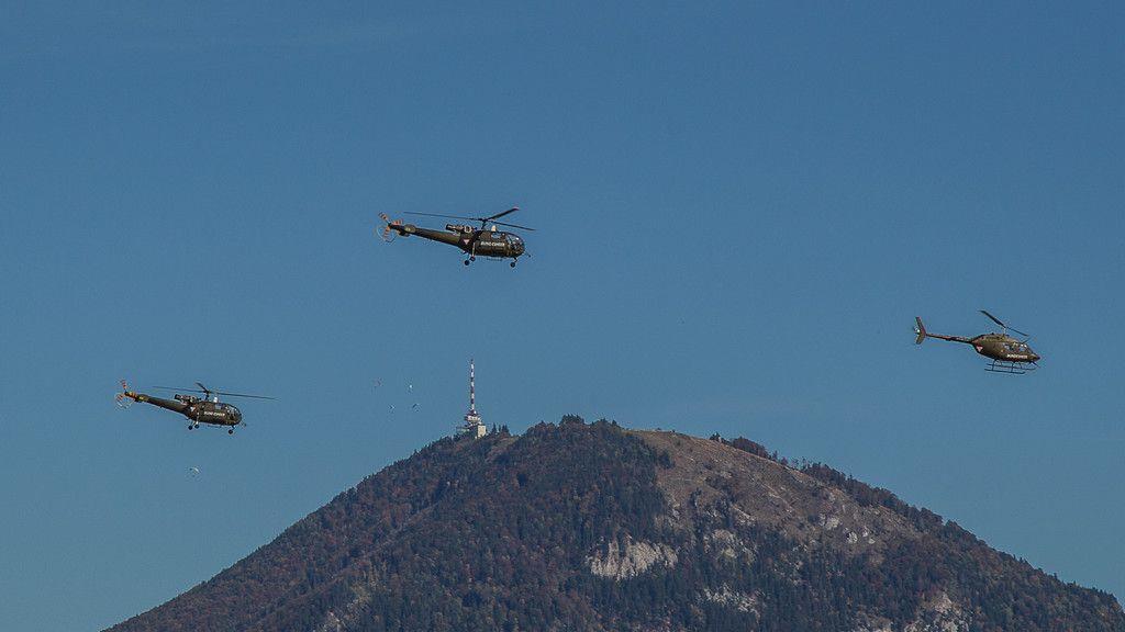 Übungsflug des Bundesheeres