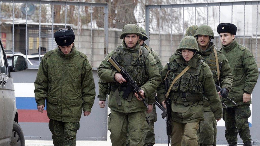Stationierte Soldaten auf der Krim
