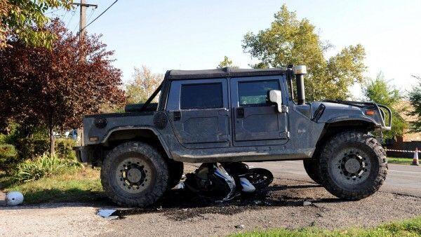 Der Österreicher war in diesem Hummer unterwegs.