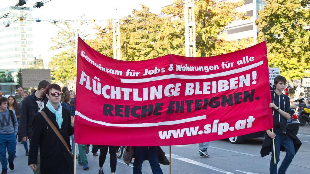 Demo für Bleiberecht von Flüchtlingen