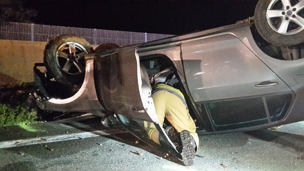 Pkw-Überschlag auf der A1 bei Hallwang