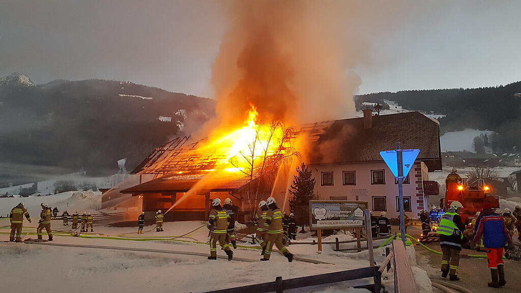 Brand in Weißpriach
