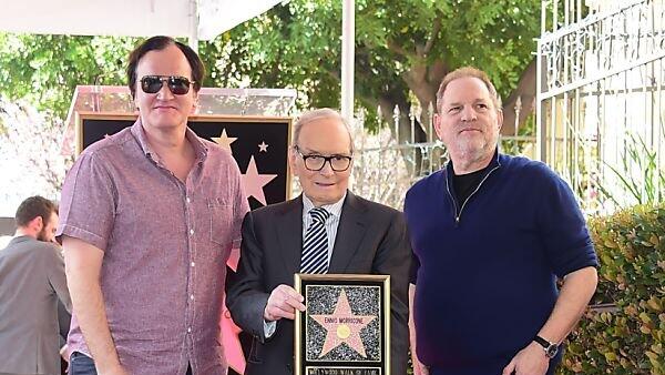 Maestro Morricone (m.) und seine Bewunderer Tarantino und Weinstein