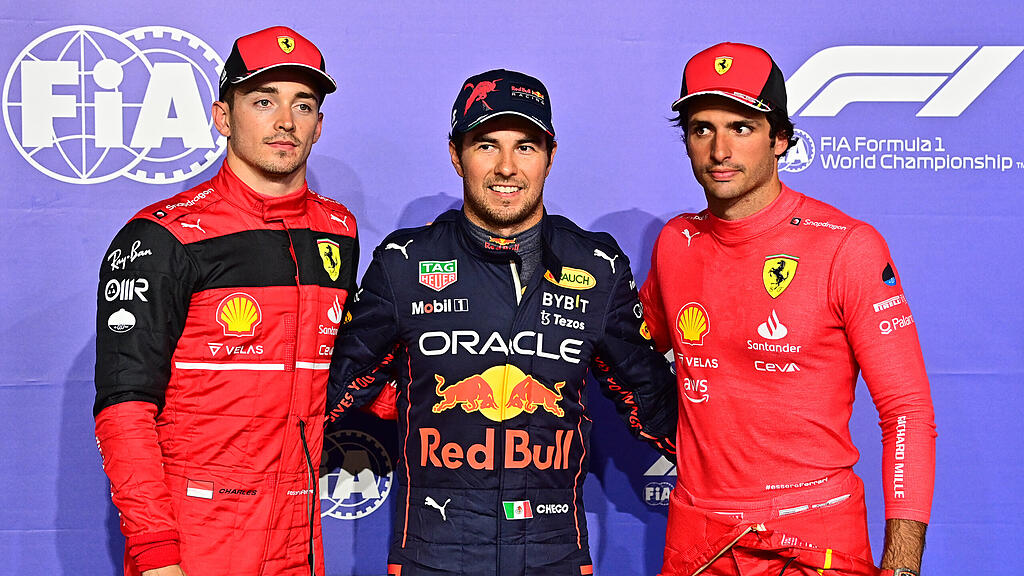 Sergio Perez Charles Leclerc Carlos Sainz Saudi-Arabien Quali