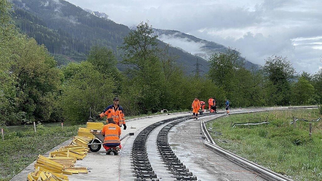 Bauarbeiten Pinzgauer Lokalbahn