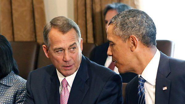 Präsident Obama mit John Boehner