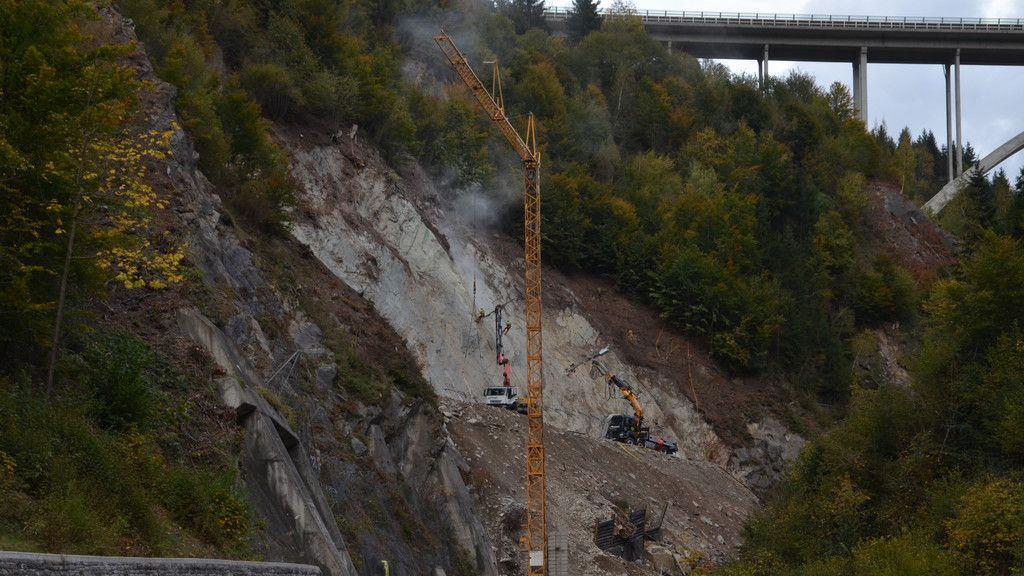 Felssturz auf der B99: Lokalaugenschein im Oktober