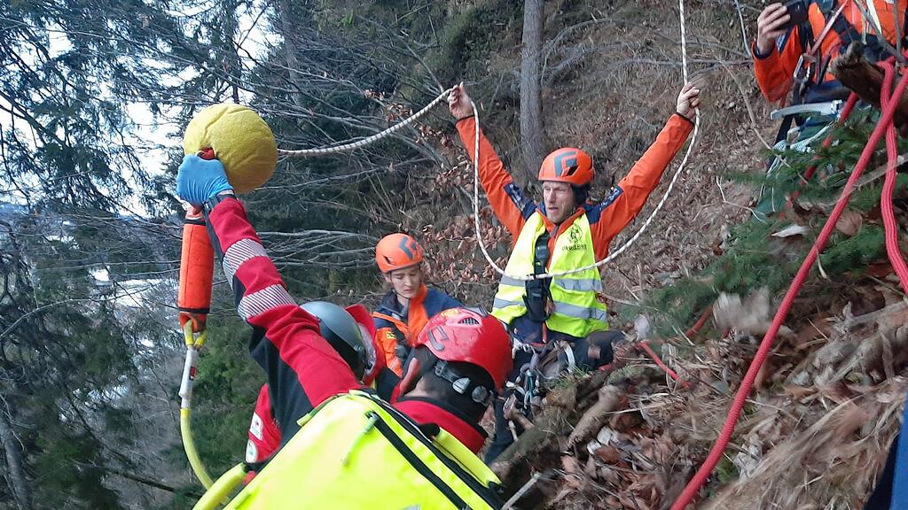 Schwieriger Einsatz für Bergrettung am Kühberg