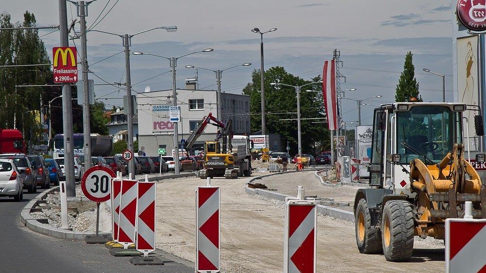 Bauarbeiten in Münchner Bundesstraße