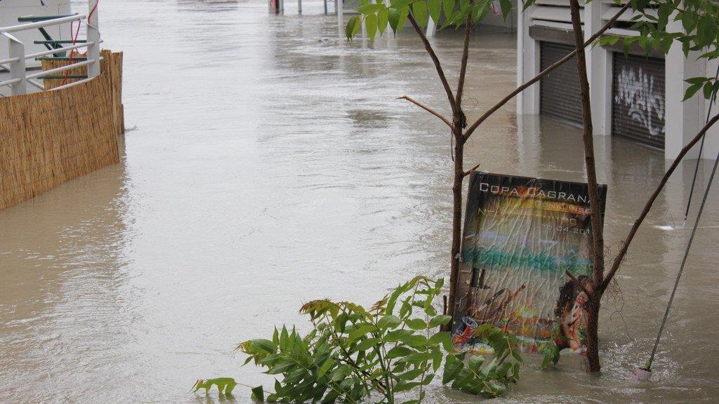 Hochwasser in Wien (Copa Cagrana)