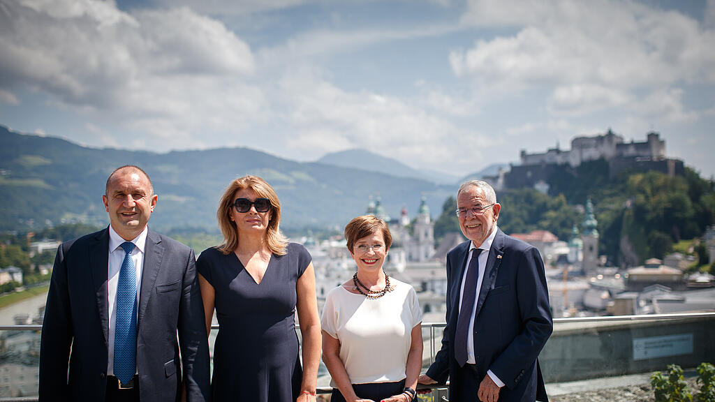 Salzburg Besuch Van der Bellen und Präsident Radew aus Bulgarien