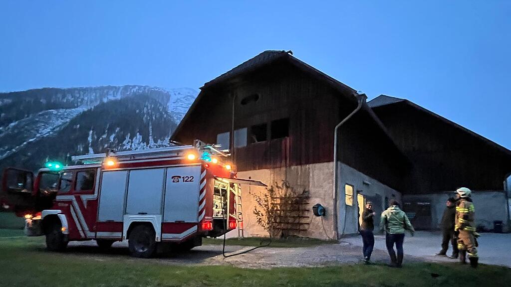 Brand auf Bauernhof in Tweng