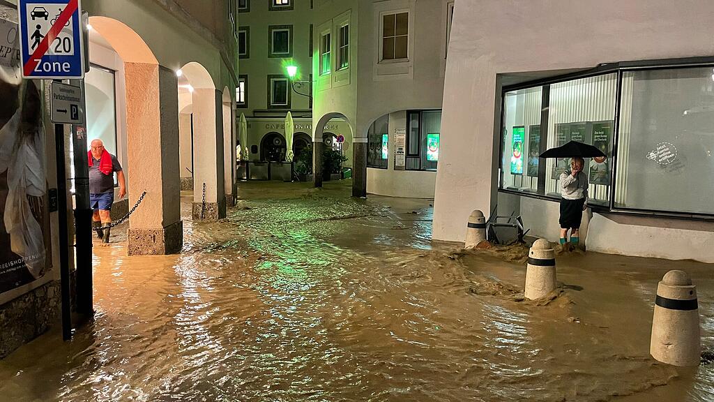 Hochwasser in Hallein