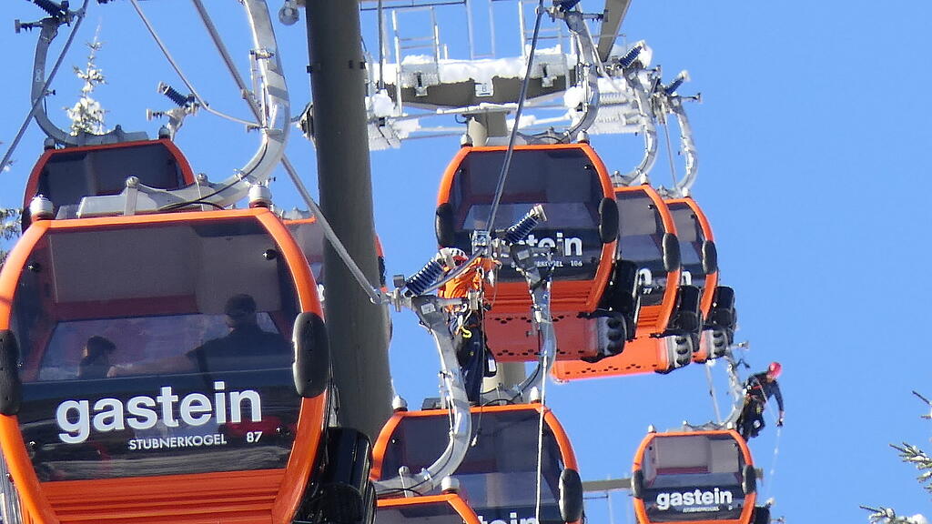 Gondelbahn-Evakuierung: Gasteiner Bergbahnen üben Ernstfall