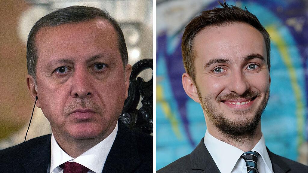 Böhmermann (re.) hatte sein Gedicht "Schmähkritik" Ende März vorgetragen.