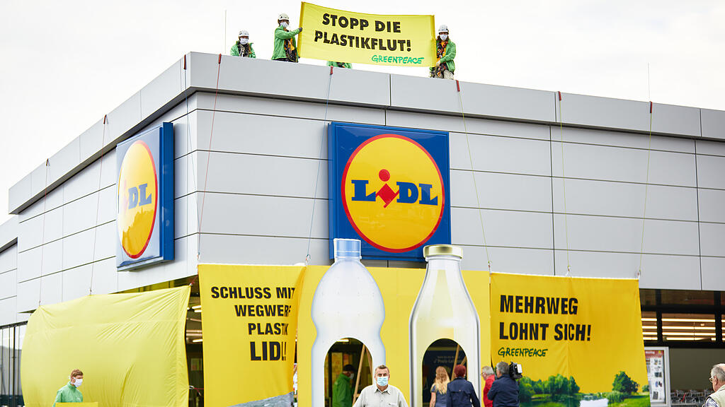 Lidl, Greenpeace, Protest, Mehrwegsystem