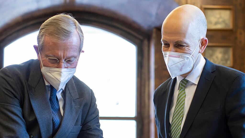 Martin Kocher auf Besuch bei Wilfried Haslauer