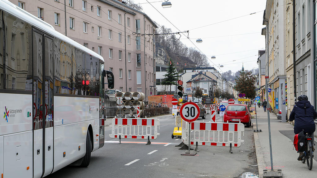 Baustelle Schallmooser Hauptstraße
