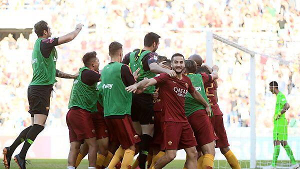 Jubel bei den Spielern der Roma