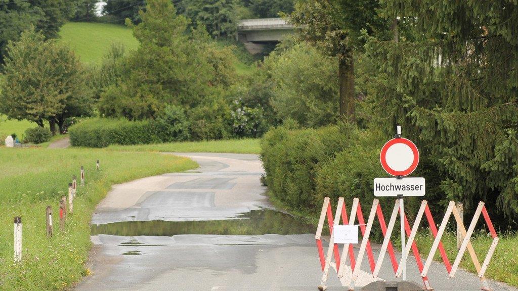 Starkregen sorgt für Überschwemmung