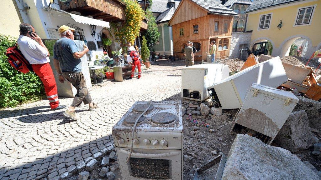 Hochwasser in Hallstatt