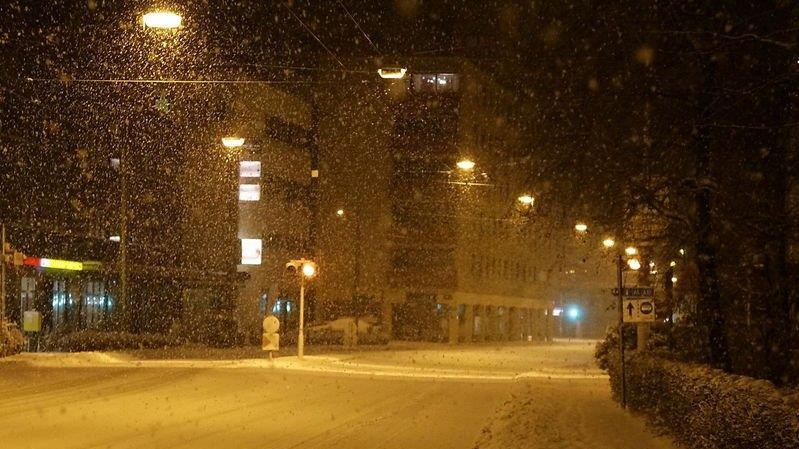 Schneechaos in der Stadt Salzburg