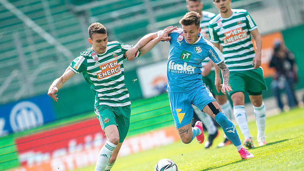 Ljubicic (hier im Zweikampf mit Rieder) verlässt Rapid am Saisonende