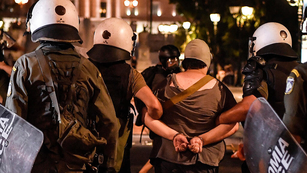 Demo Impfgegner Corona Griechenland