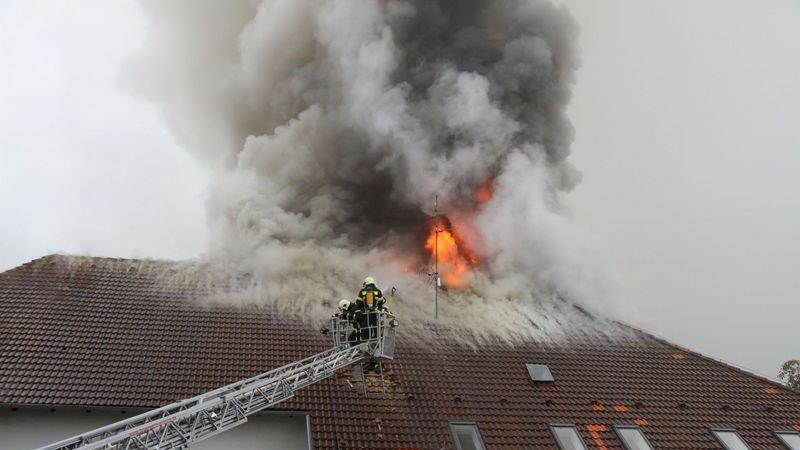 Großbrand in Piding