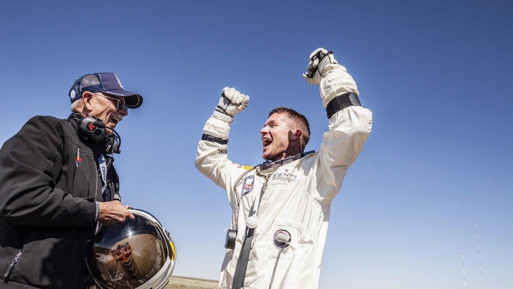 Der Stratos-Sprung von Felix Baumgartner (EPA)