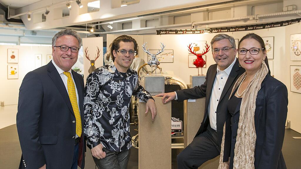 Vernissage im Fahrtraum in Mattsee.