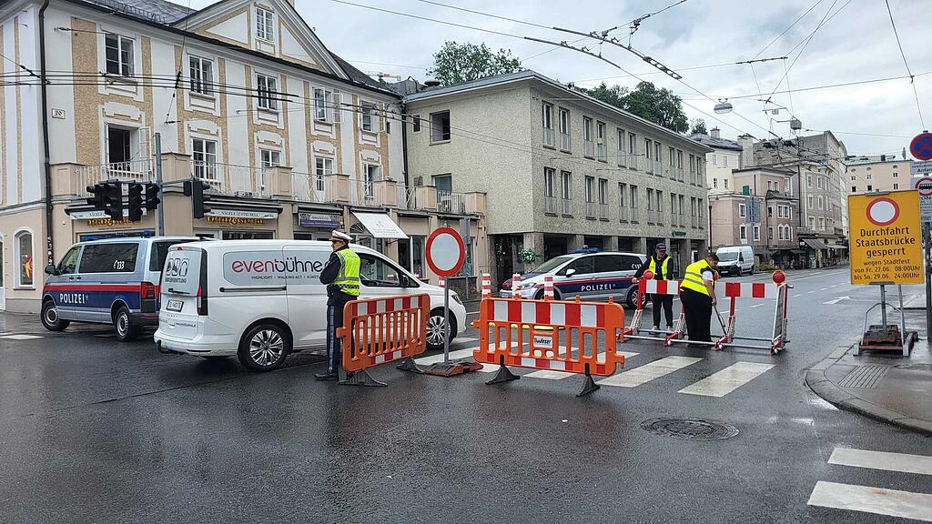 Straßensperren beim Salzburger Stadtfest sorgen für umfangreichen Stau