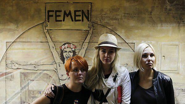 Mitglieder der ukrainischen Protestbewegung FEMEN