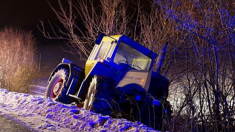 Traktor abgestürzt