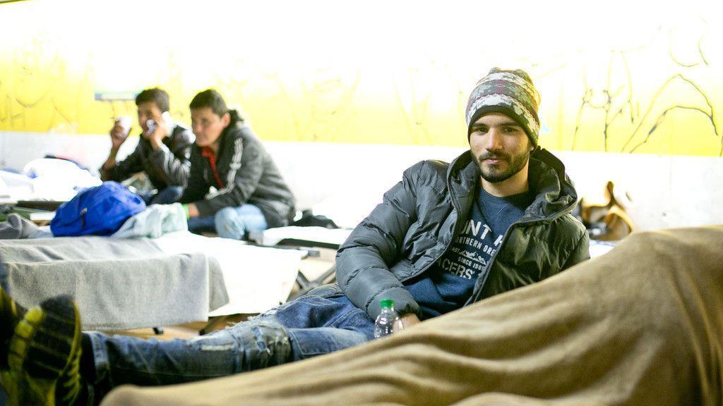Flüchtlinge am Mittwoch in der Bahnhofsgarage