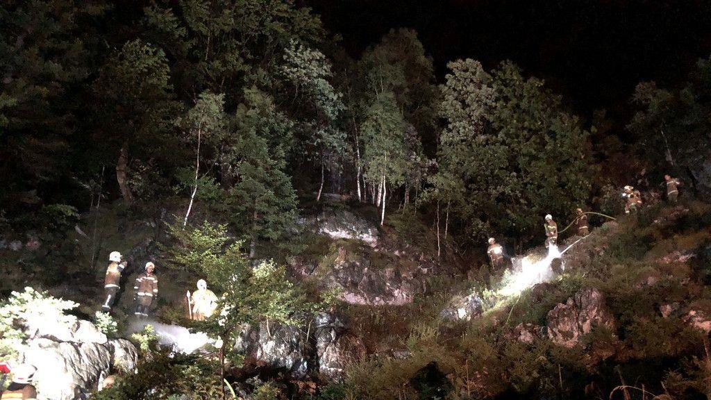 Unwetter über Salzburg: Waldbrand in Golling
