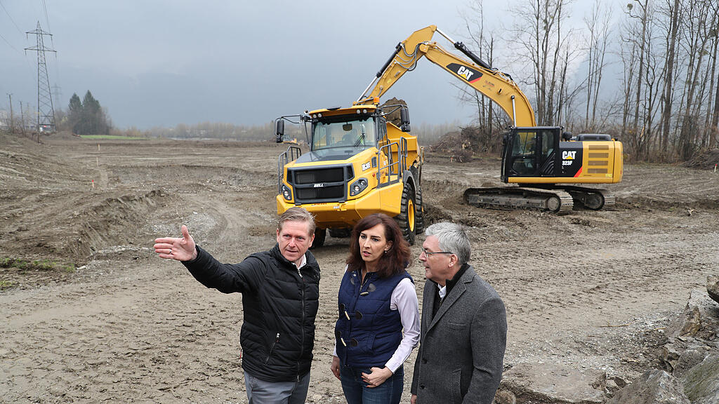 Kuchl, Hochwasser, Bau