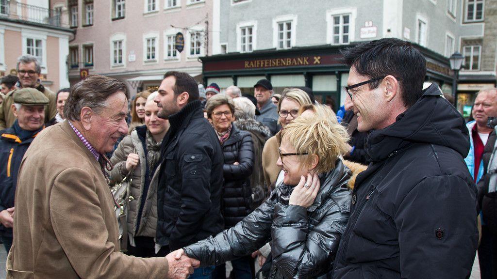 Richard Lugner auf Wahlkampftour in Salzburg II