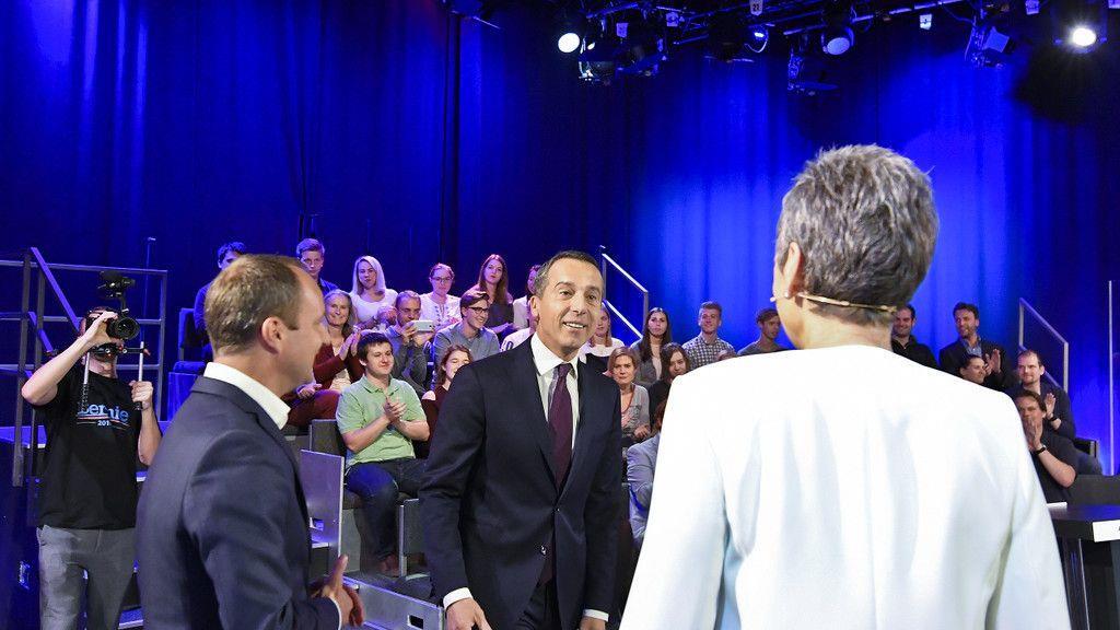 Puls-4-Duell: Christian Kern vs. Ulrike Lunacek