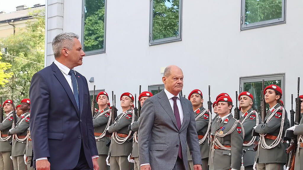 Olaf Scholz trifft Nehammer in salzburg