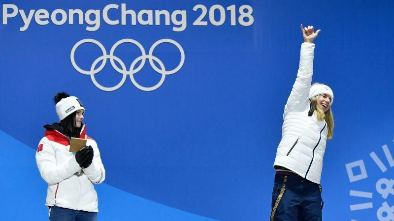 Olympia: Siegerehrung im Super-G